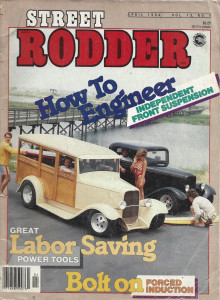 STREET RODDER 1984 APR - ENGINEER IND FRONT SUSP, BOLT ON FI, '49 FORD CONV*